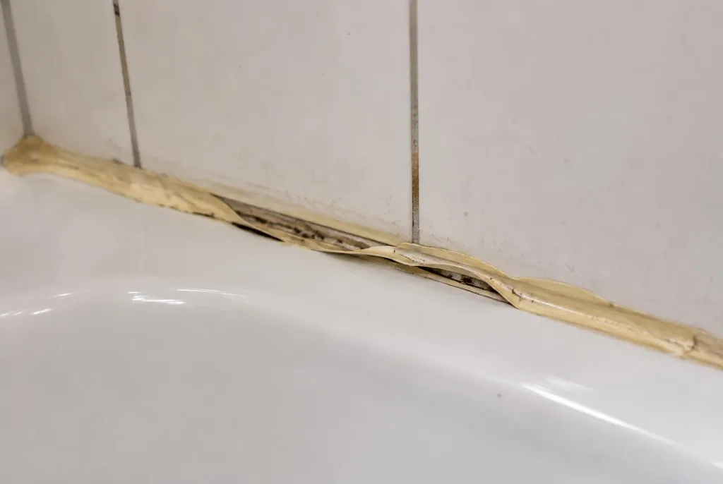 Kitbedrijf Emst – loslatende kit naast het bad